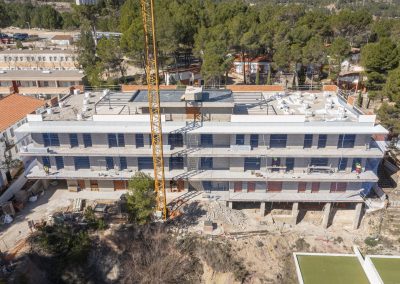 Proceso obra edificio habitaciones Balneario Cofrentes